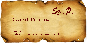 Szanyi Perenna névjegykártya